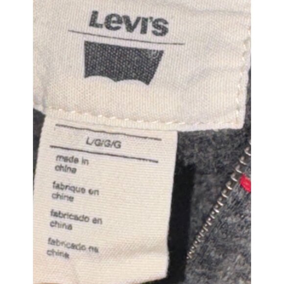 Levis Womens Gray Zip-Up Hoodie With Pockets L - Picture 2 of 5